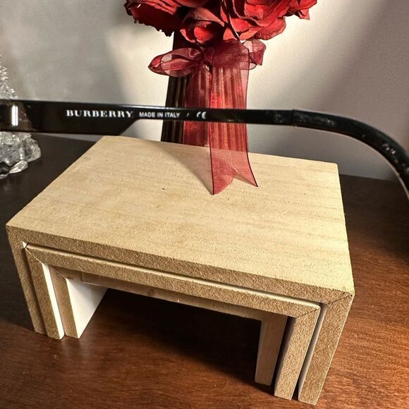 VINTAGE Burberry B 1170 1001 Black Metal Half Rim Eyeglasses Frames with case - Picture 5 of 14